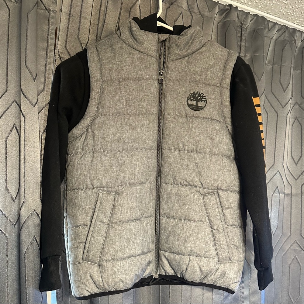 Boys Timberland Zip Up Hoodie with attached vest - NWT